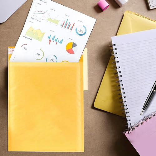 Miniatura 7 de Sobres de burbujas de papel kraft de 9.5 x 14.5 pulgadas, 4, grandes, sobres acolchados, sobres de burbujas, sobres de embalaje, bolsas de envío,