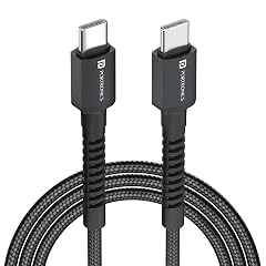 Portronics Konnect X 60W Unbreakable Nylon Braided Cable, 2M Fast Charging Cable For iPhone 15 Series, iPad, Samsung Galaxy (Black)