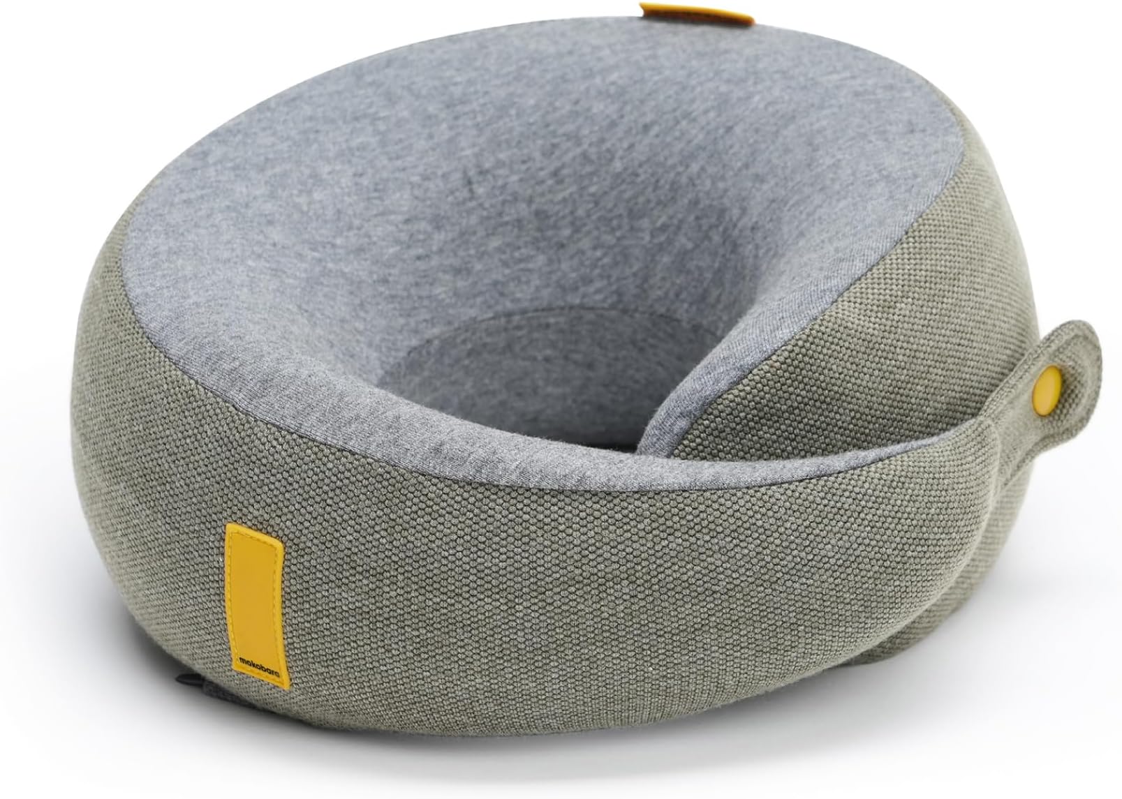 MOKOBARA The Travel Pillow | Memory Foam Neck Support Cushion | Ergonomic Cervical Pain Relief | Adjustable Headrest for Airplane Car & Train |Washable Cover | Essential Gear | Cloud Forest Grey