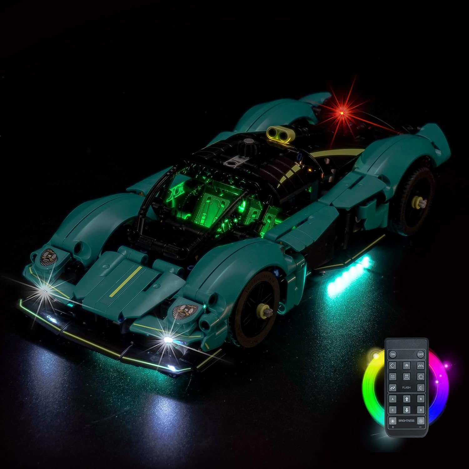 Upgraded Led Light Kit Compatible with Lego Aston Martin Valkyrie Building Set, Lights Decoration Compatible with Lego 42208 (Model Not Included)