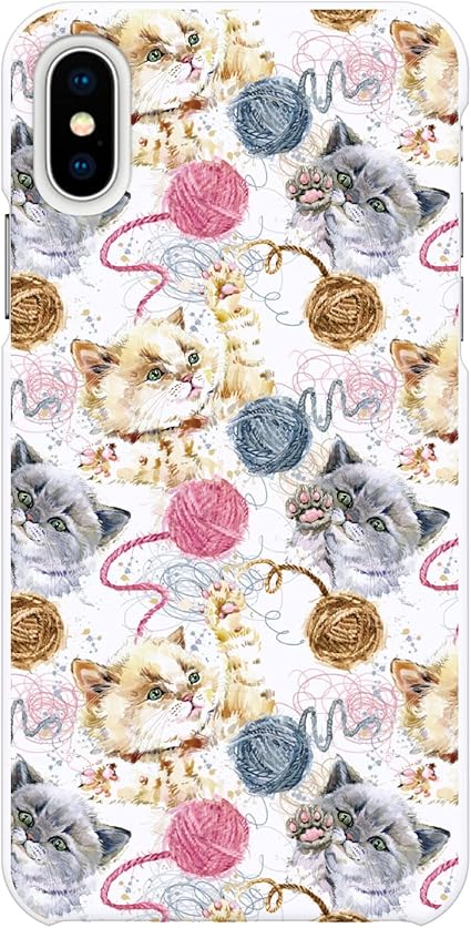 Amazon Ruuu Iphone Xs Max ハード ケース スマートフォン スマホ カバー ねこ にゃんこ 水彩 猫 イラスト パターン 動物 どうぶつ おしゃれ かわいい ユニーク 個性的 おもしろ 面白い ガーリー 可愛い グッズ 雑貨 落書き 女の子 毛糸