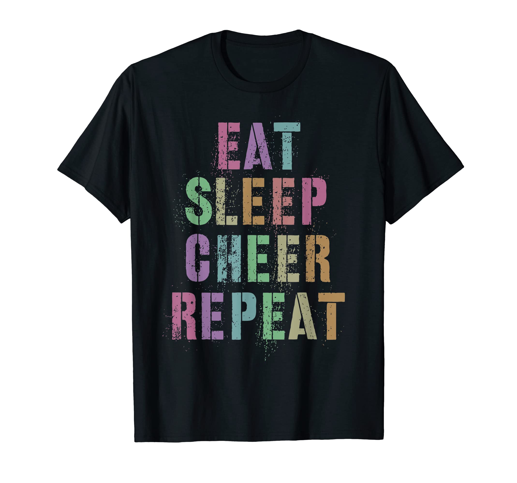 Born To Dance & Little Loud OutfitEAT SLEEP CHEER REPEAT Cheerleading Team Cheerleader Squad T-Shirt