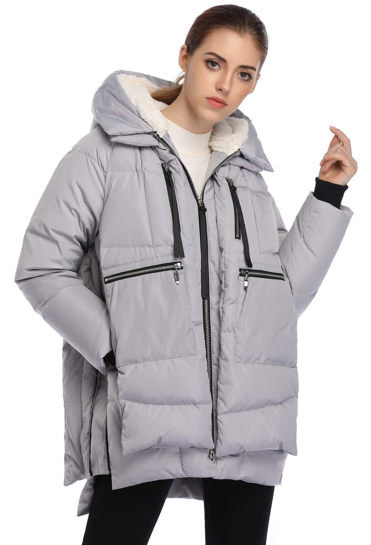 Women's Winter Thickened Down Jackets Long Down Coats Warm Parka with Hood