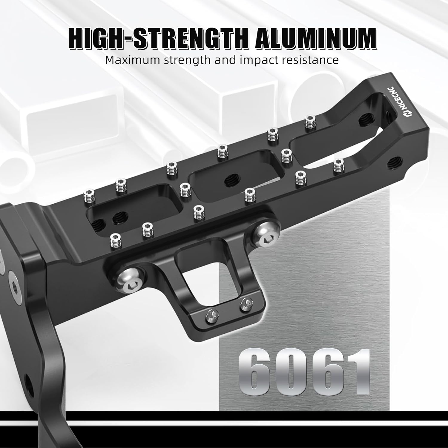NICECNC Extended Wider Foot Pegs 6061-T6 Aluminum Compatible with Yamaha Banshee 350 1987-2002 2003 2004 2005 2006, Replacement for 3GG-27411-01-00, 3GG-27421-01-00, Black
