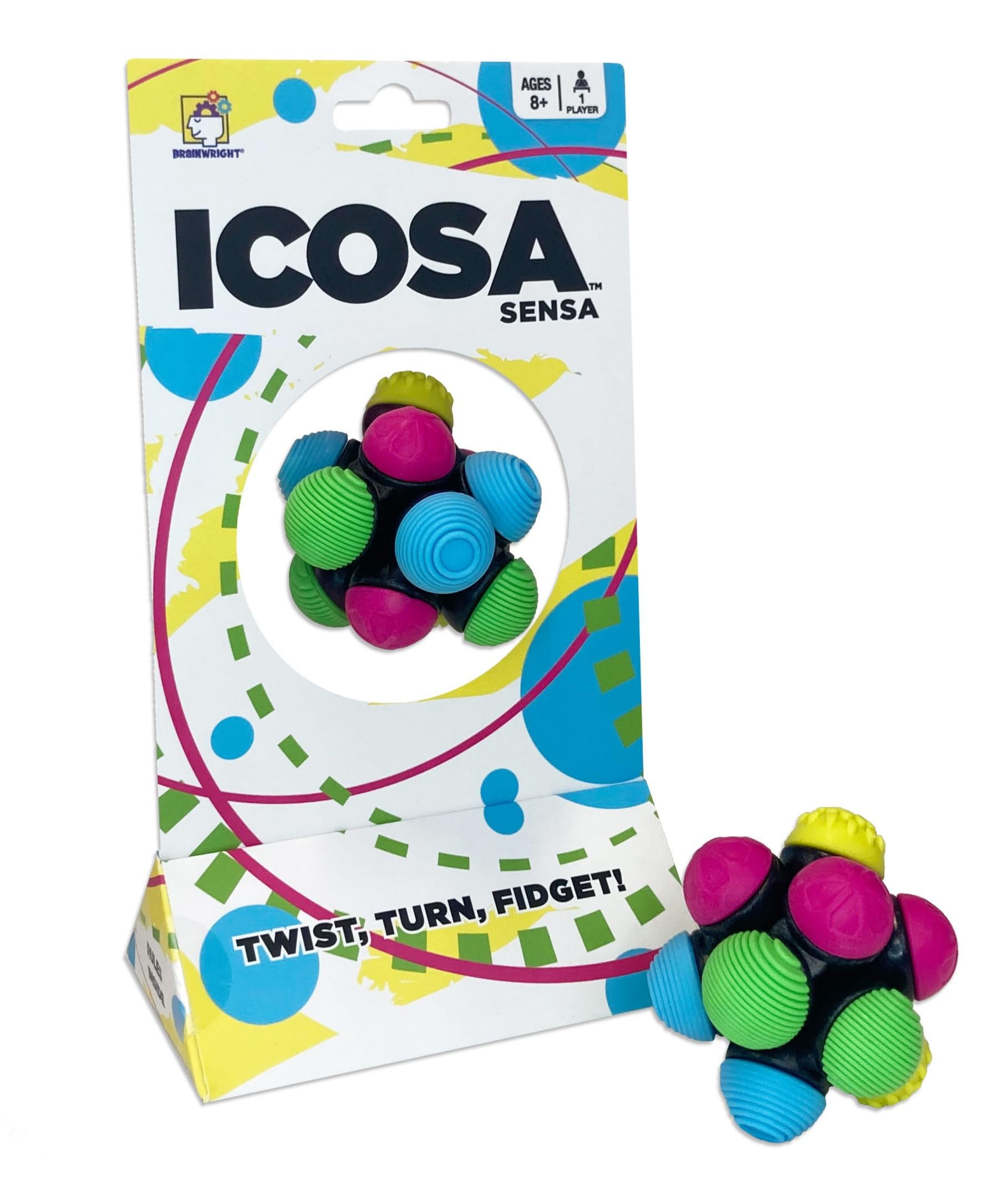 Brainwright - Icosa Sensa - The Atomic Fidget Ball - Twist, Turn, Fidget