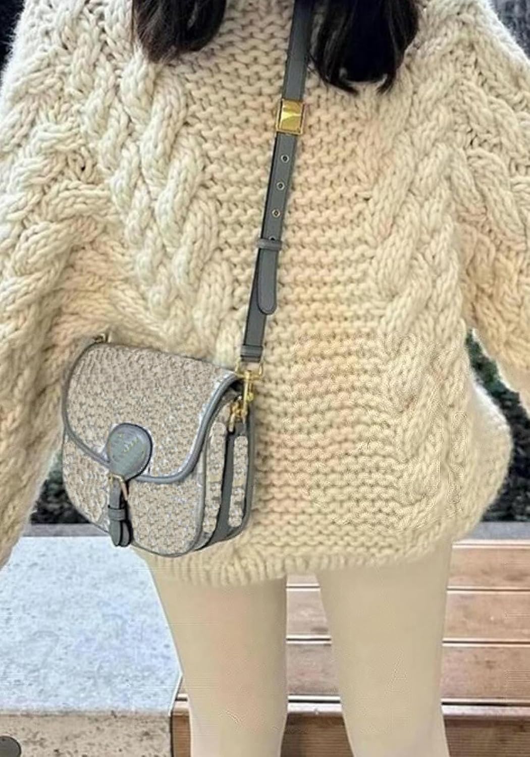 Tbahhir Women's Oversized Cable Knit Sweaters Crewneck Pullover Loose Long Sleeves Ribbed Chunky Slouchy Tunic Tops - Image 5