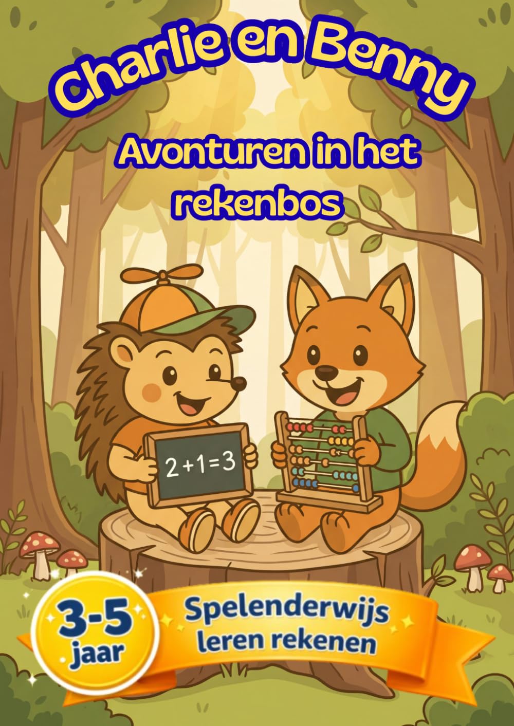 Charlie en Benny – Avonturen in het Rekenbos (3-5 jaar): Werkboek & voorleesboek voor kleuters | Leren tellen, vormen, patronen en kleuren | Educatief activiteitenboek