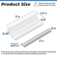 Vista 2 de Imán para Puerta de Ducha - Marco de Puerta de Canal en U con Policarbonato Transparente e Imán Apto para Puertas de Ducha de Vidrio Batiente