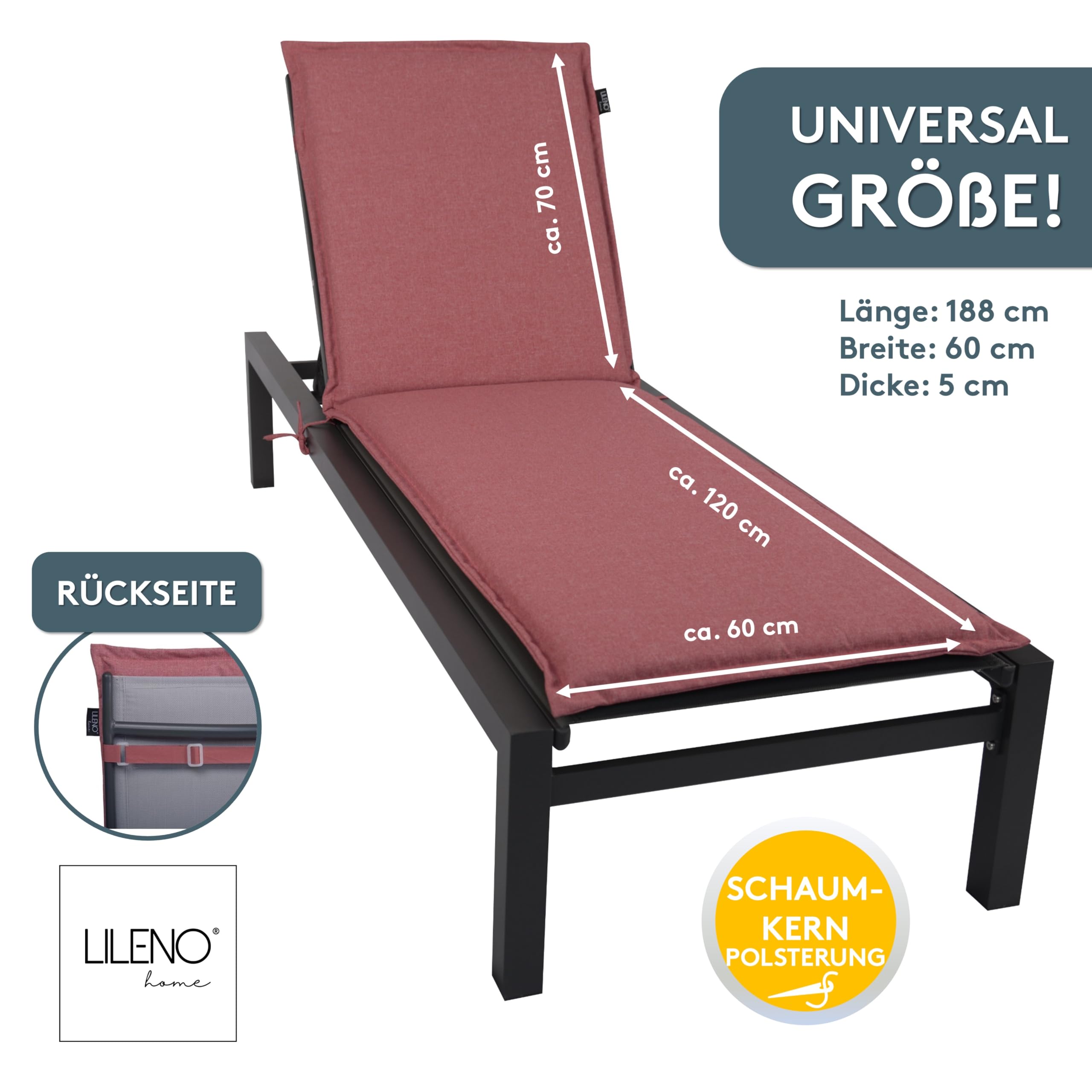 Materassino Mare Livarno Home Cuscino Per Sedia Sdraio 50 X 120 Cm