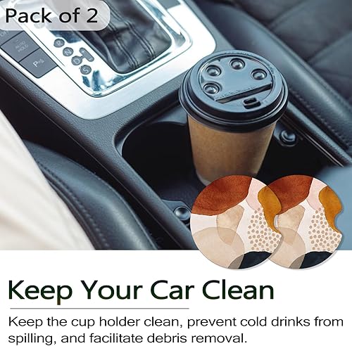 Miniatura 4 de Posavasos de automóvil para portavasos de automóvil, paquete de 2 posavasos antideslizantes universales de goma para mujeres y hombres, accesorios