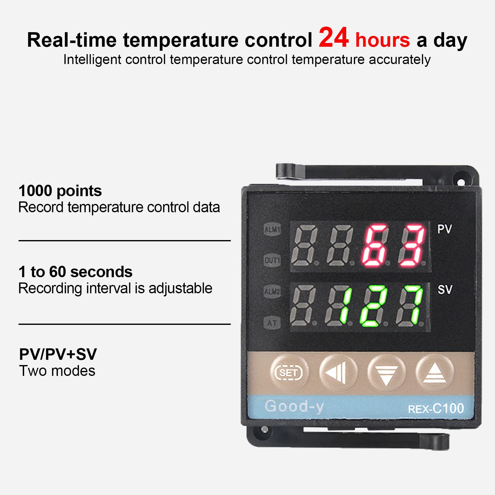 KIT CONTROLLER PID digitale avanzato REXC100 con termocoppia SSR 40DA e