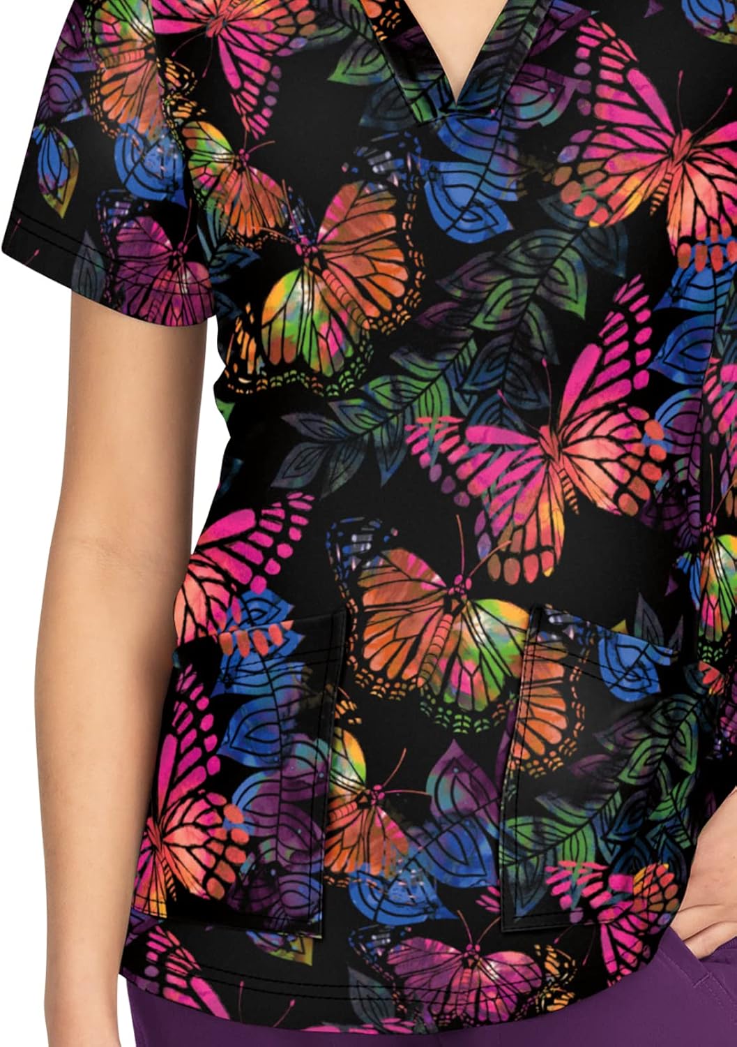 KOI Planet Women's Aria Scrub Top: Clothing, Shoes & Jewelry