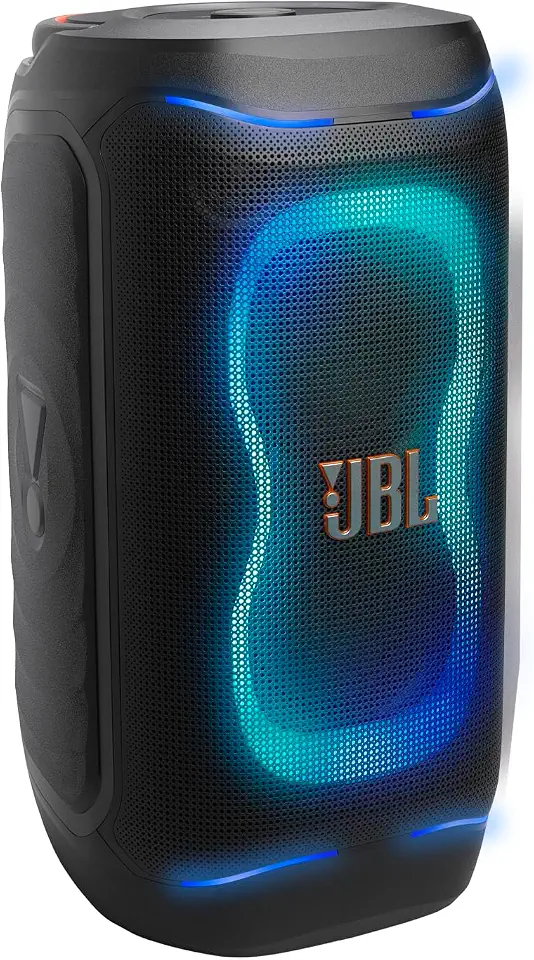 JBL Alto-falante de festa portátil PartyBox 130 com som JBL potente, alto-falante Bluetooth com show de luzes dinâmico, graves profundos, IPX4 à prova de respingos, até 15 horas de reprodução, preto