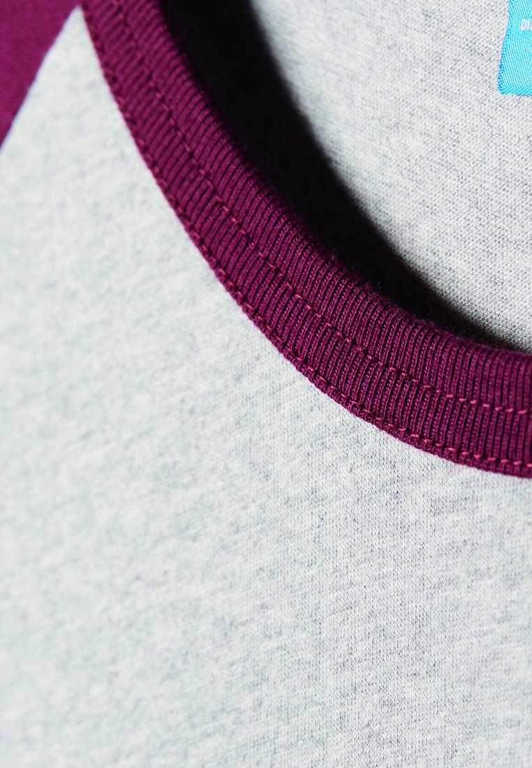 adidas Męskie Essenials Longsleeve, Medium Grey Heather/Maroon, XXL