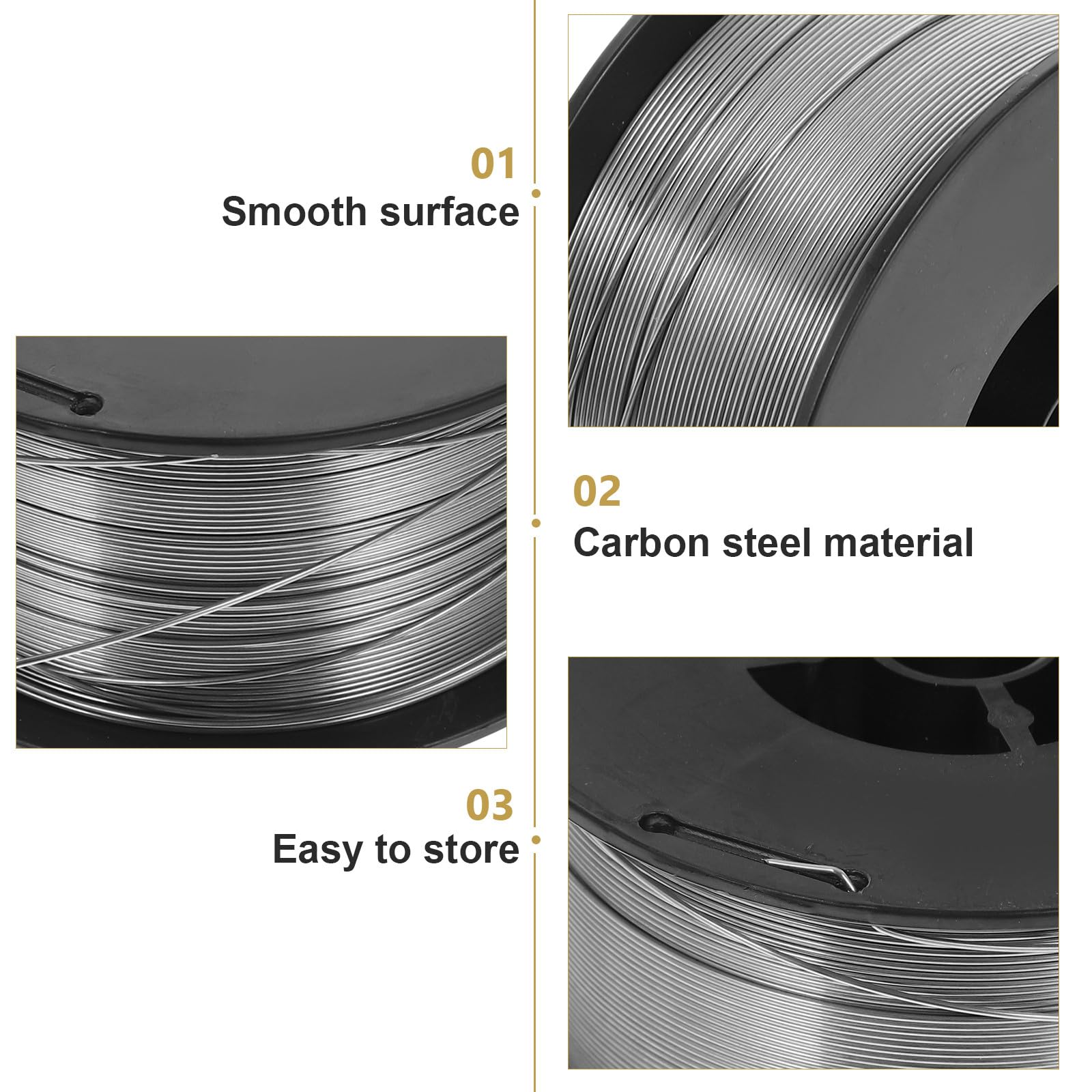 Filo per Saldatura Mig senza Gas in Acciaio al Carbonio 0,8 Mm Rotolo da 1 Kg per Lavori Strutturali con Protezione Autoprotetta e Facile Rimozione delle Scorie