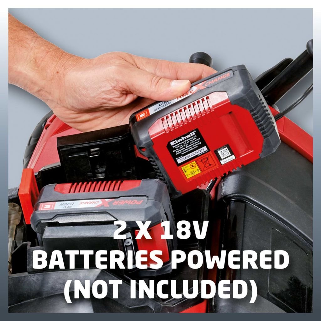 Einhell Scarificateur sans fil sur batterie GE-SC 35 Li Solo - Power X-Change (36 V, Moteur Brushless, Surface conseillée 400 m²) avec Twincharger et 2 Batteries 3,0Ah