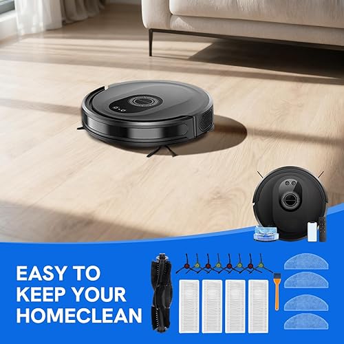 Miniatura 7 de Piezas de repuesto para robot aspirador Tikom G8000 Max - Accesorios de repuesto - 1 cepillo de rodillo principal, 8 cepillos laterales, 4 filtros