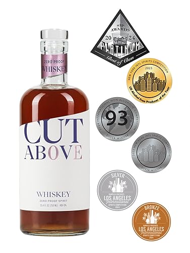 Miniatura 9 de CUT ABOVE Whisky Zero Alcohol  Bourbon Premium Zero Proof  Espíritu sin alcohol  Cócteles sin alcohol  25.4 onzas líquidas (25.4fl oz)