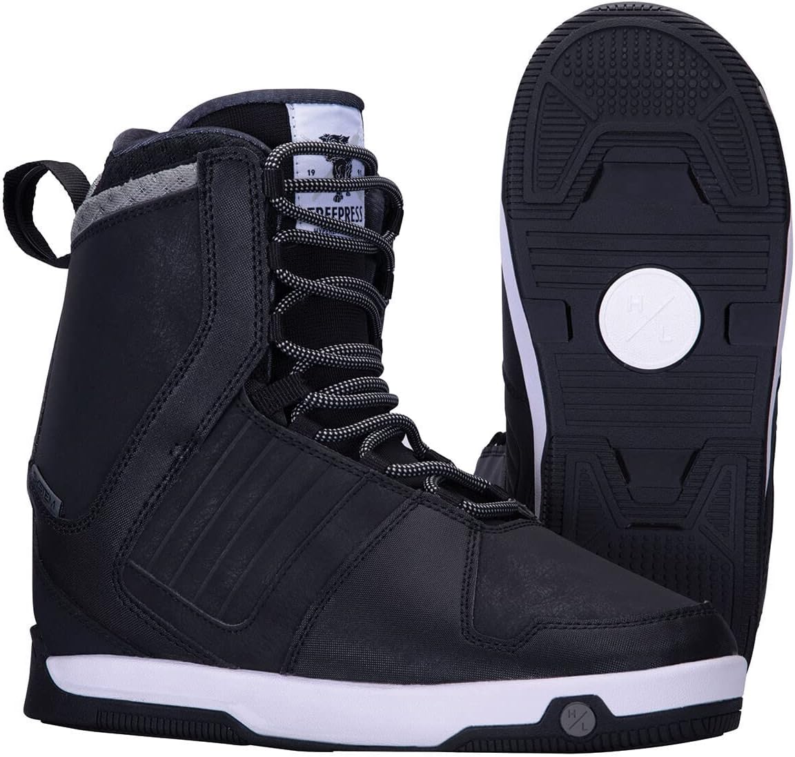 Hyperlite Frepress Mens Wakeboard Bindings Black/White 10, Bindings