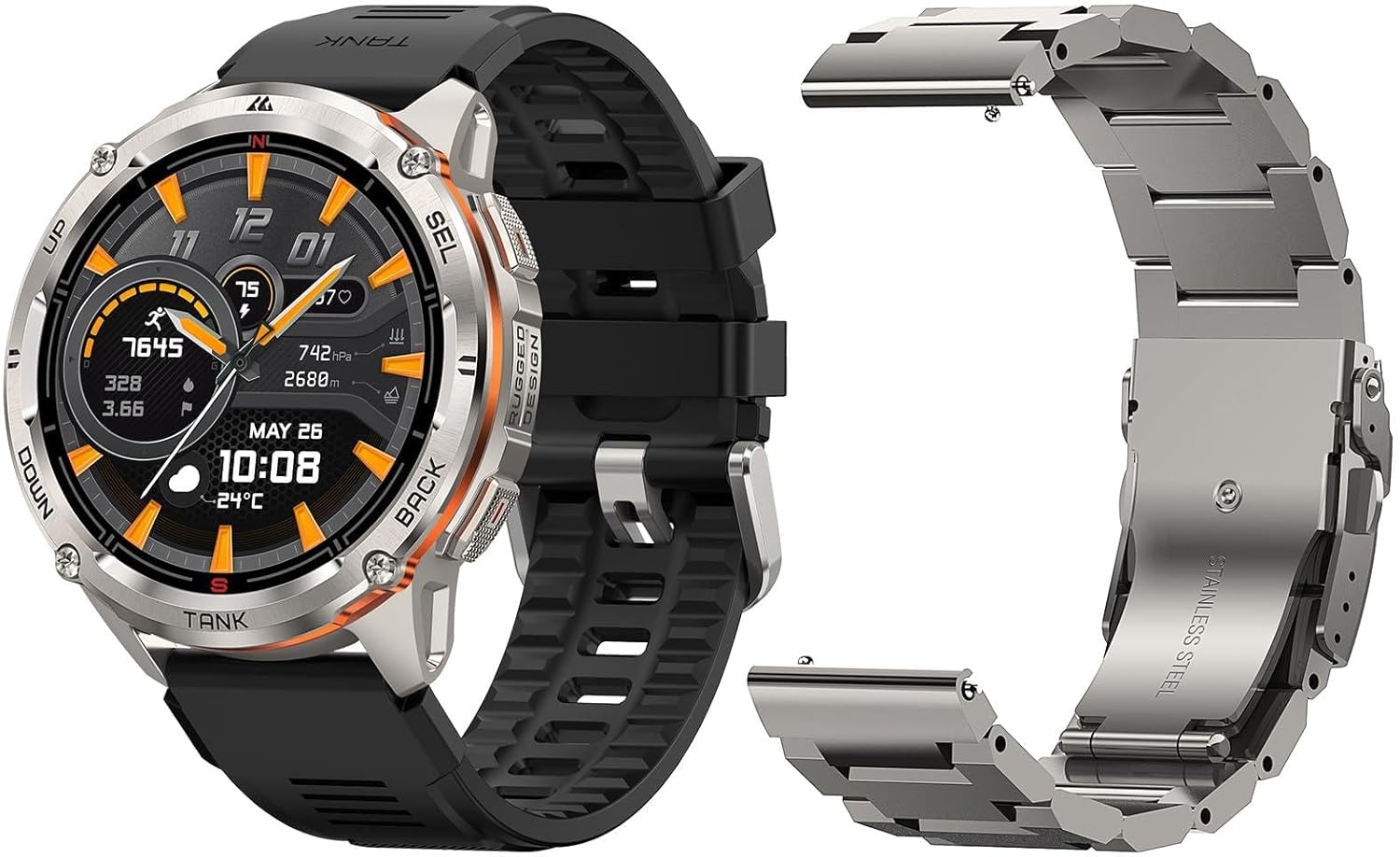 KOSPET Tank T3 Ultra Smart Watch with Metal Watch Kuwait Ubuy