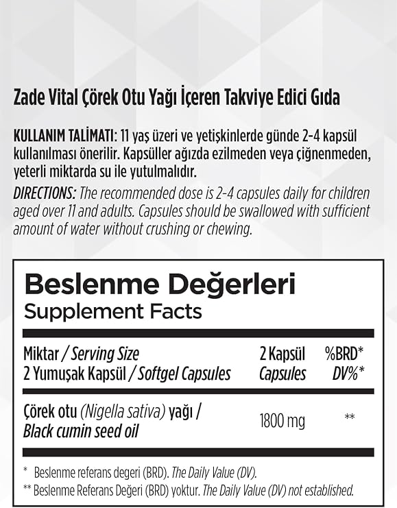 Zade Vital Corek Herb Oil Blister 60 Containers 1 Package (1 x 1 Piece)