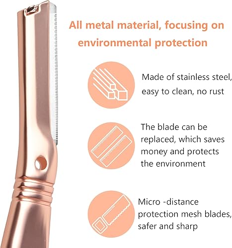 Miniatura 2 de Cuchillo de cejas, Dermaplaning Tool Metal (Masonería Plata)