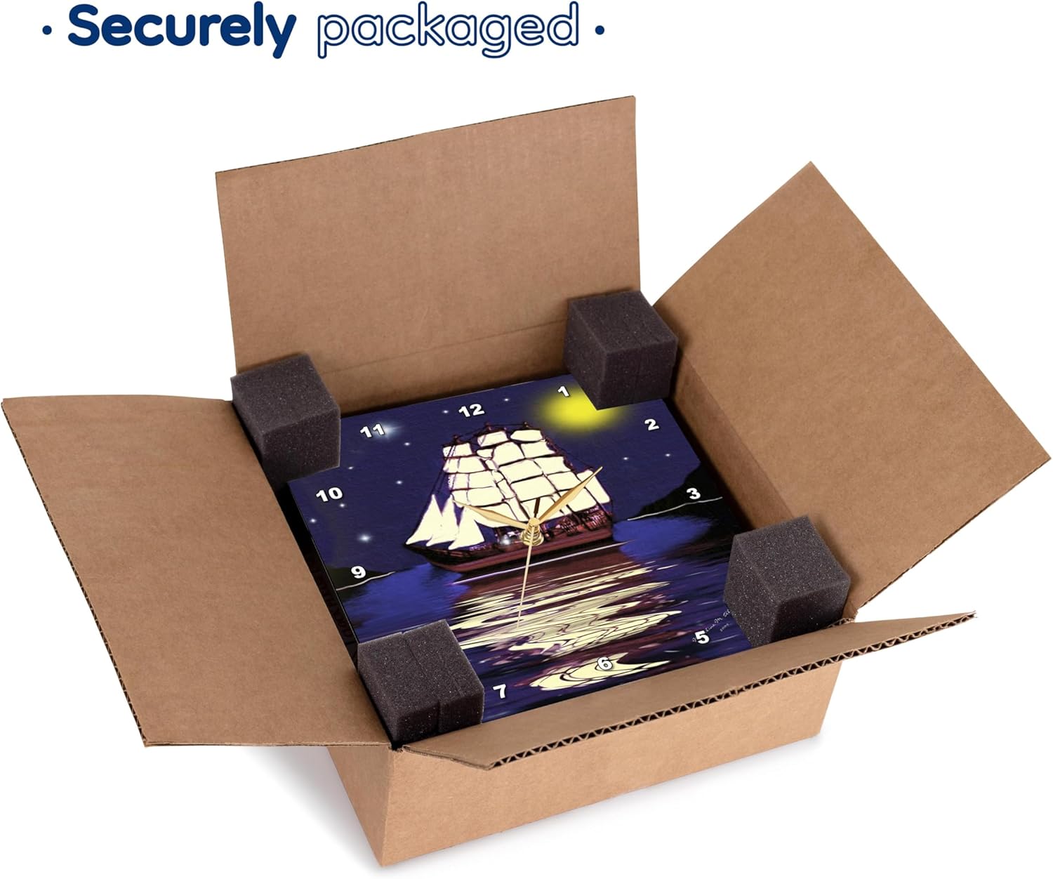 3dRose DPP_6675_3 A Nautical Dream-SmudgeArt Ship Art-Wall Clock, 15 by 15-Inch