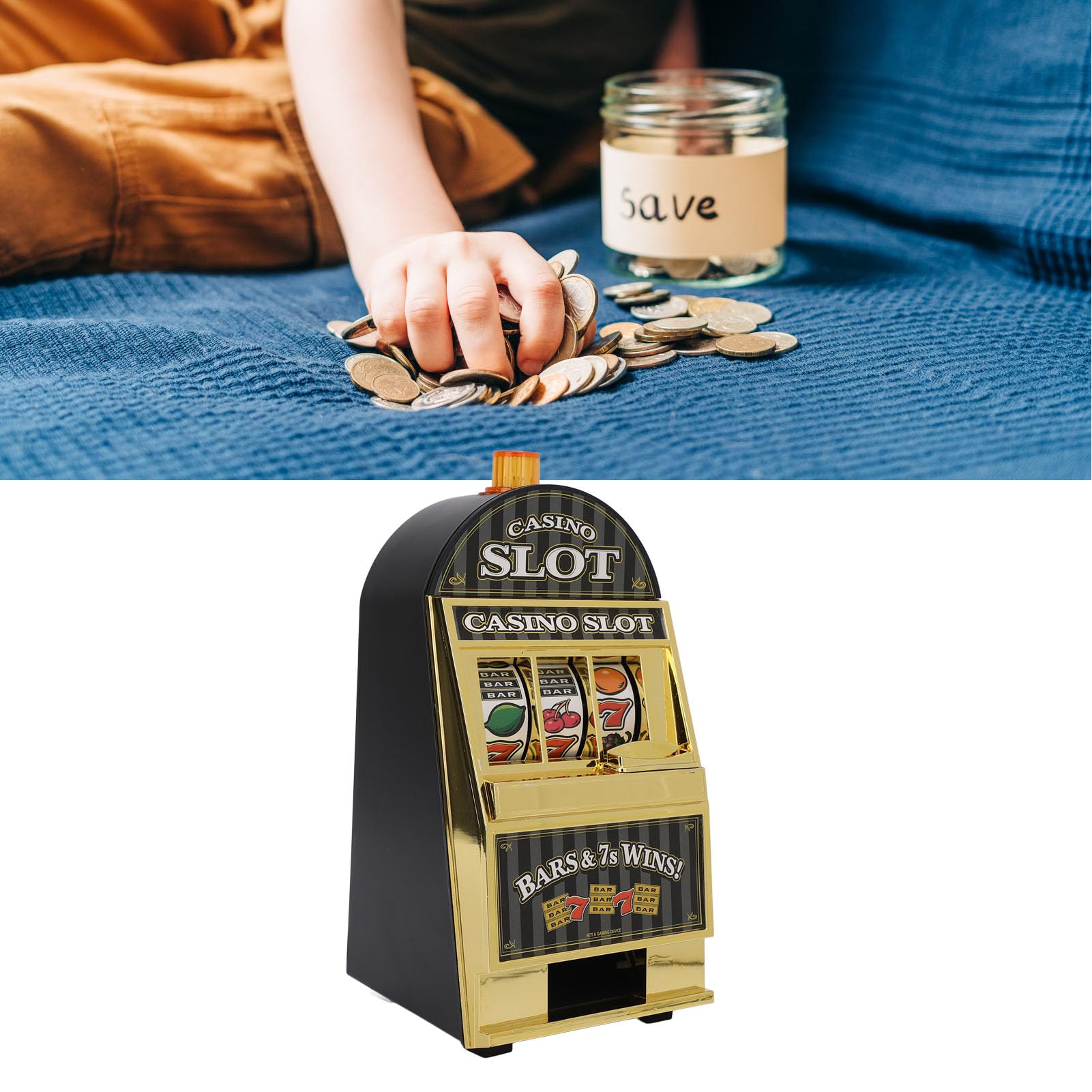TARSHYRY Gioco Interattivo Jumbo Slot Machine Bank, Risparmio Educativo, Regalo Perfetto per Bambini, Adulti, TARSHYRY9omhz024in