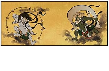 最終価格！風神雷神フィギュア&ミニ金屏風4曲 最終価格！風神雷神フィギュア&ミニ金屏風4曲 最終価格！風神