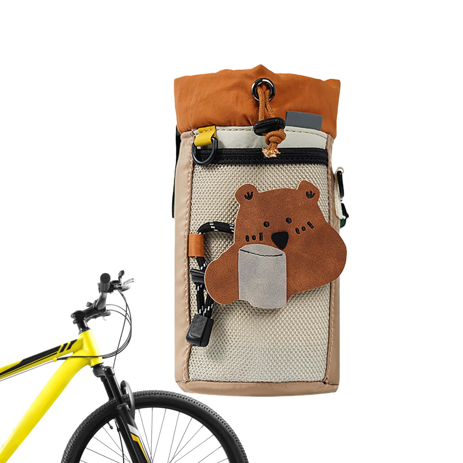Portaborraccia da Bici Impermeabile stabile sacca da 1.3L | Portaborraccia da Moto per Ciclismo Escursionismo Campeggio Mountain Bici Gara Fitness Sport Viaggi Outdoor Scooter Sedia a