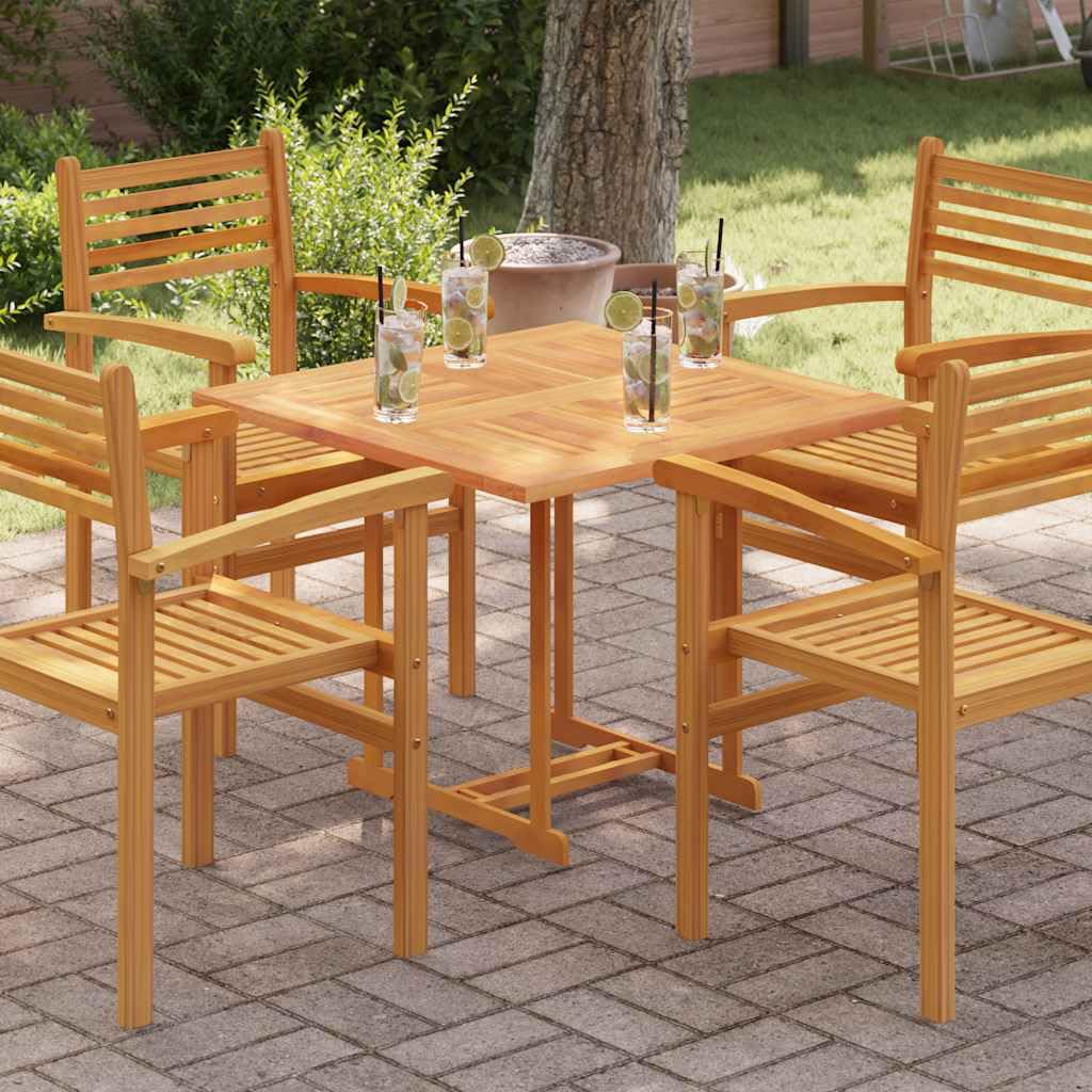 Solid Teak Wood Square Table Top, 31.5x31.5 Inch, Durable Fine Sanded Finish, Weather Resistant, Indoor Outdoor Dining, 16.98 lbs Portable Desktop for Small Craft Table