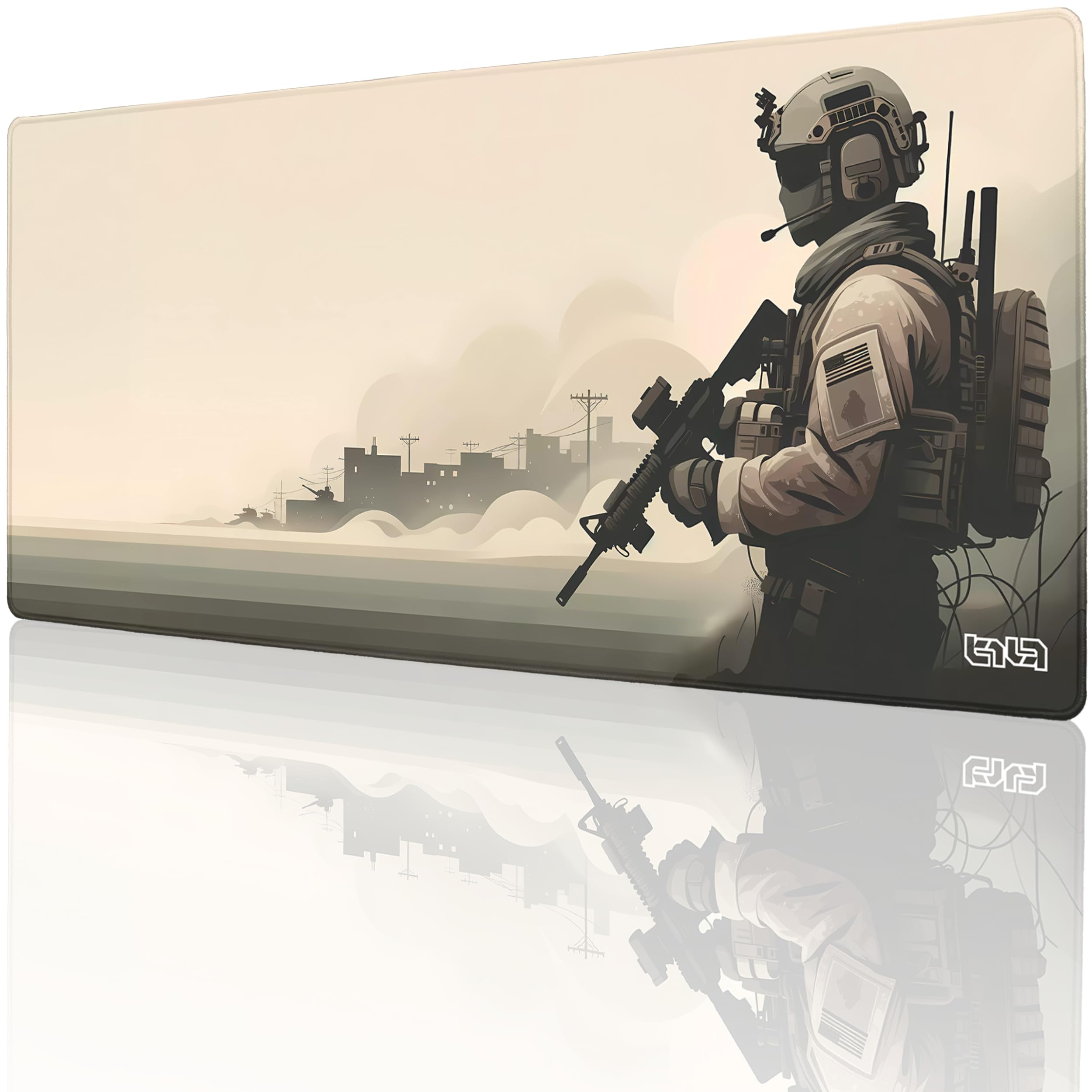 Tilt Mouse Mat 90x40 cm for Desk | Non-Slip Mat Large | Waterproof Desk Pad XXL for Home Office Accessories and Office Gadgets | Protector Keyboard Mat (Without Victims)