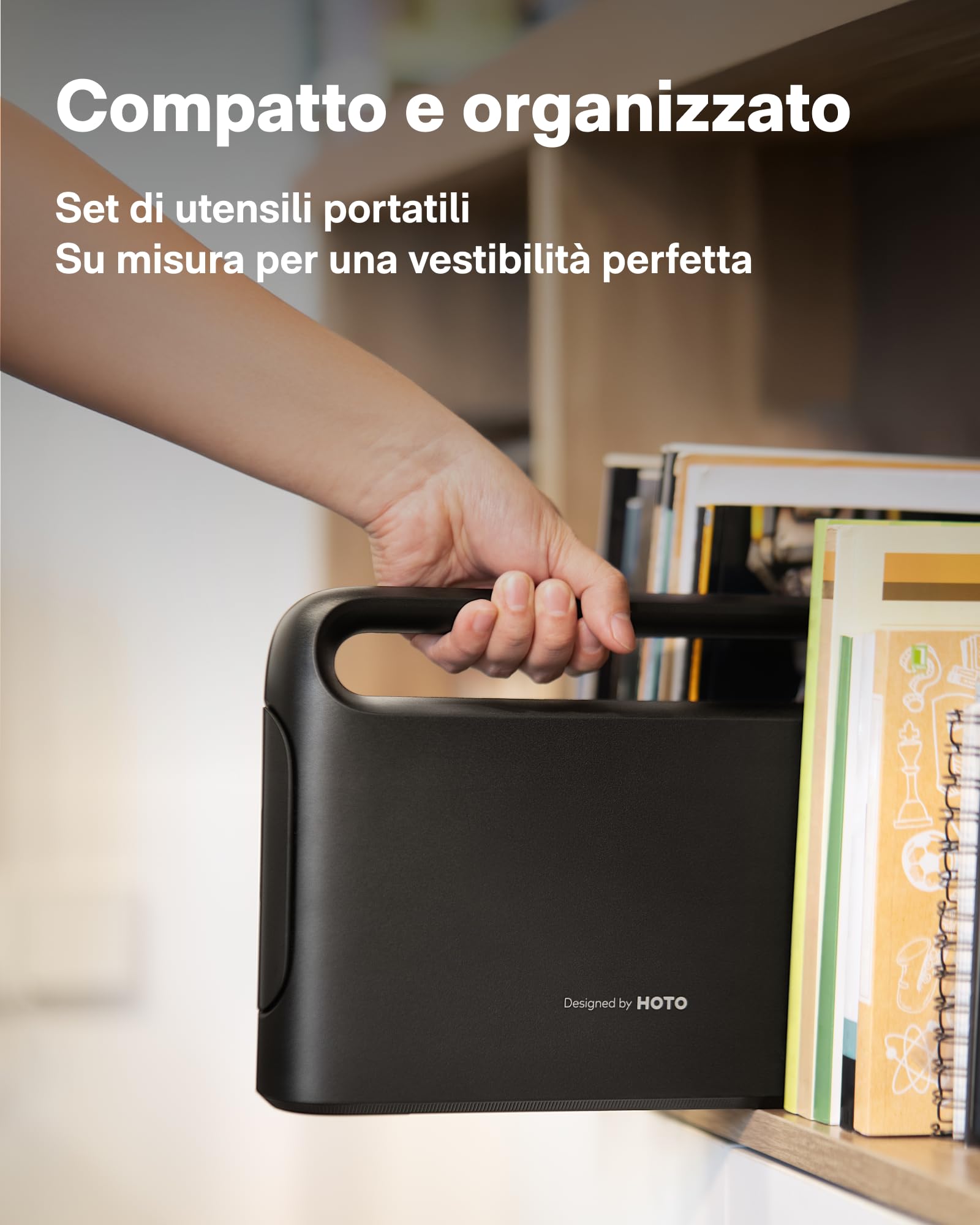 HOTO 40 Pezzi Cassetta Attrezzi Completa, Set Attrezzi da Lavoro con Cacciavite Elettrico (LED, 3 Coppie) + 14 Utensili & 26 Accessori | Valigetta Attrezzi per Casa, Riparazioni, Fai Da Te