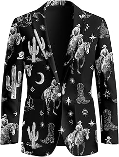 Men's One Button Suit Jacket Casual Notched Lapel Blazers Slim Fit Lightweight Sport Coats