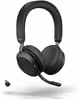 Jabra Evolve2 75 ワイヤレスヘッドホン ブラック Jabra Evolve2 75 MS Bluetooth Headset, USB-C - IP Phone