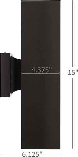 Miniatura 3 de Luminance F6891-31 Luz moderna para exteriores del hogar  Aplique de pared de aluminio  Resistente a la intemperie para fuera de casa, porche,