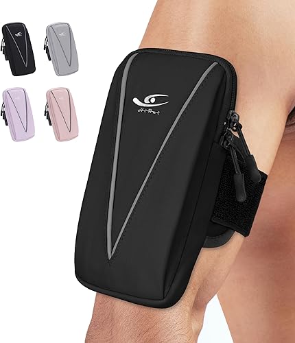 HiRui Soporte para teléfono celular y bolsa de muñeca para teléfono, brazalete deportivo para correr para gimnasio y ciclismo, compatible con iPhone