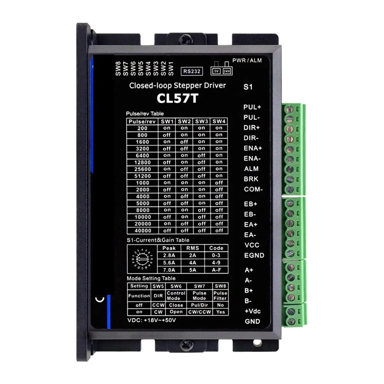 Snapklik.com : Stepper Motor Nema 24 Closed Loop Stepper Motor Kit 4 ...