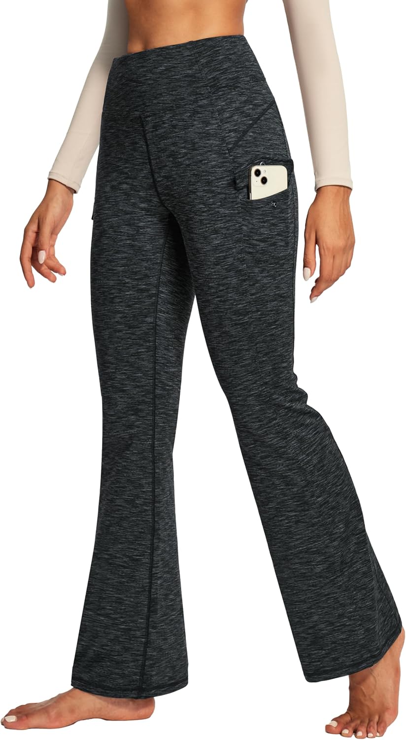 Heathyoga Cargo Pants Women Fleece Lined Leggings Waterproof Hiking Pants Women Thermal Pants Warm Wide Leg Sweatpants Winter