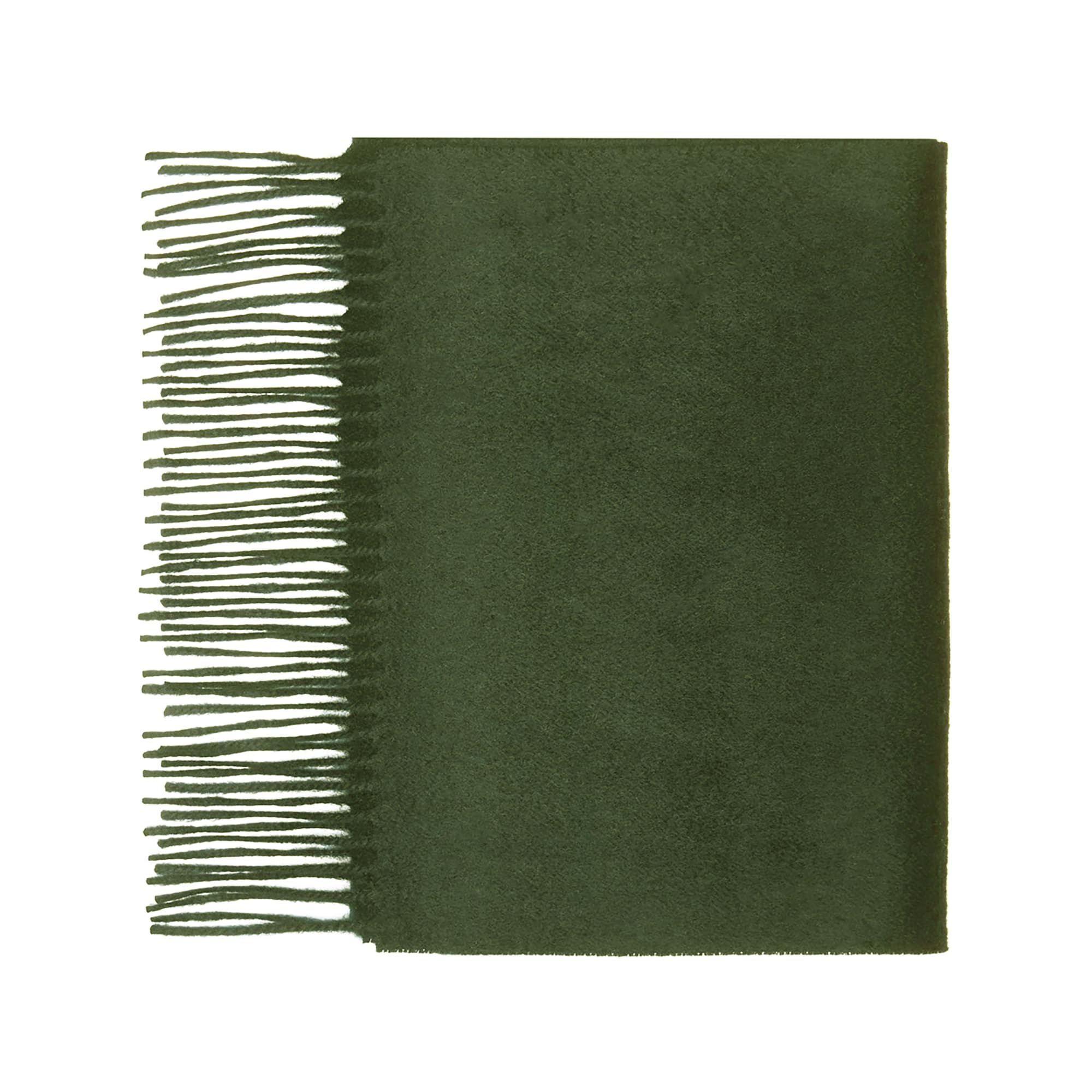 Pure Cashmere plain scarf, Olive
