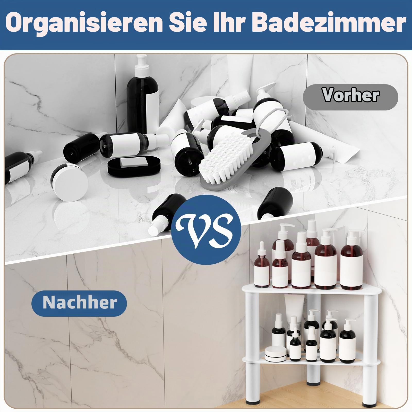 Eck-Duschfußhocker zum Rasieren der Beine, Rostfestigkeit und Rutschfester