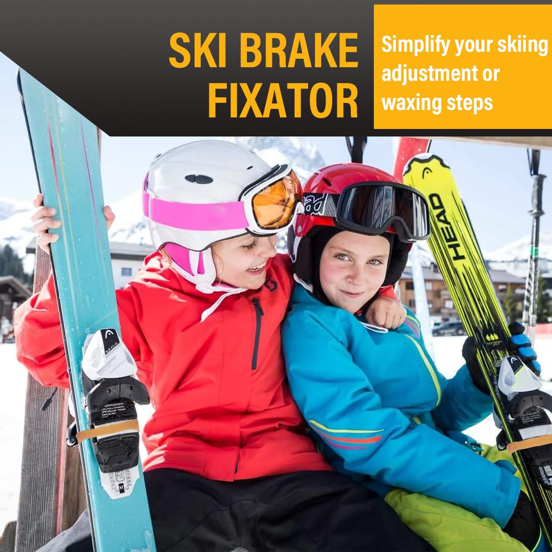 WUSJCOF Lot de 20 Attaches de Frein de Ski en Caoutchouc - Stop Frein pour Fixations de Ski
