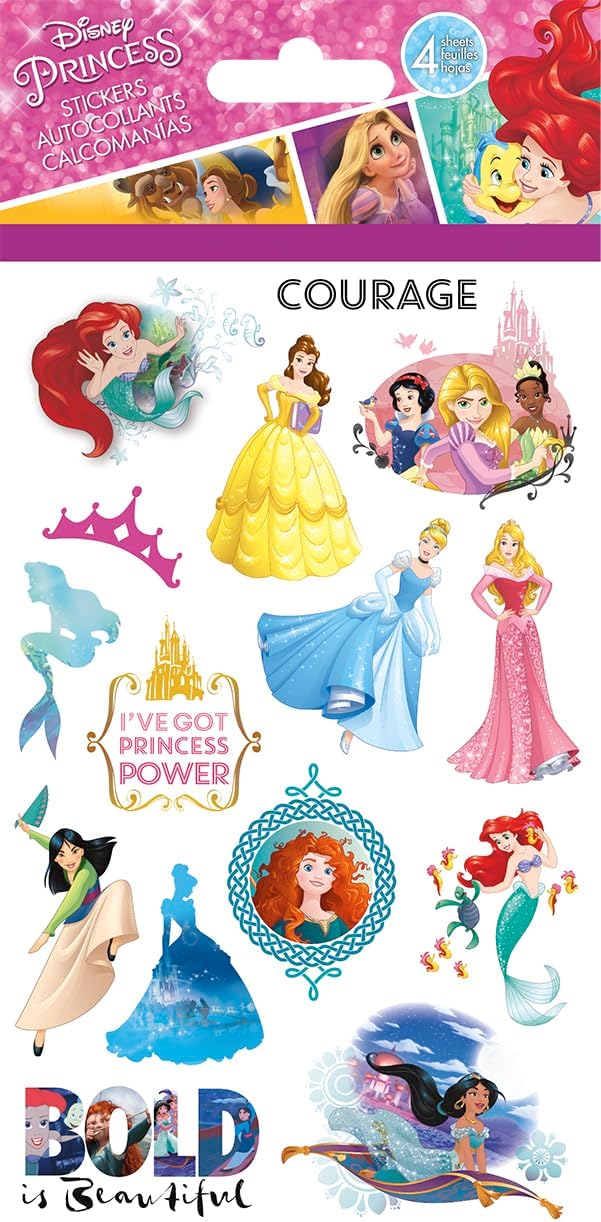 Disney Princess Standard Sticker - 4 Sheet
