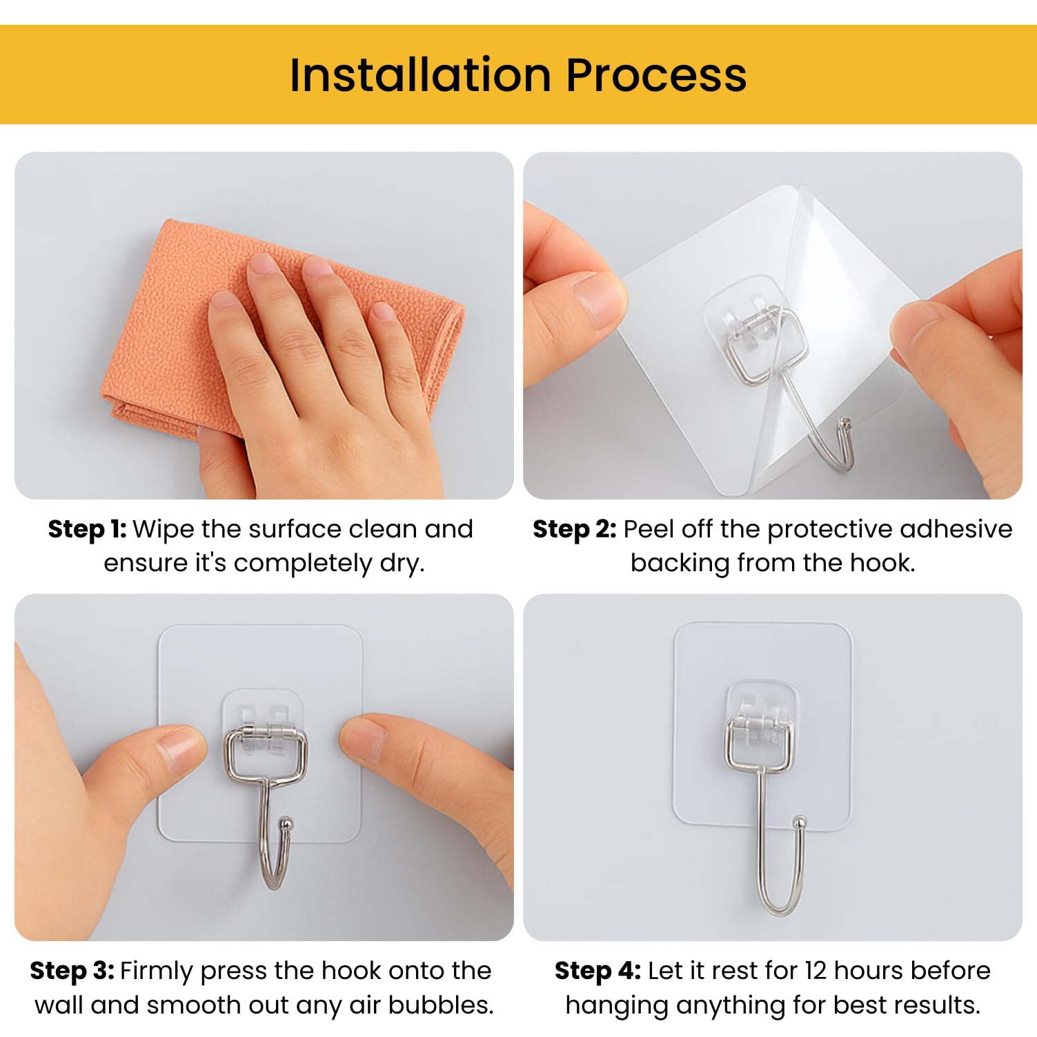 Zulaxy Big Wall Hooks - Strong Adhesive, No Drilling -7