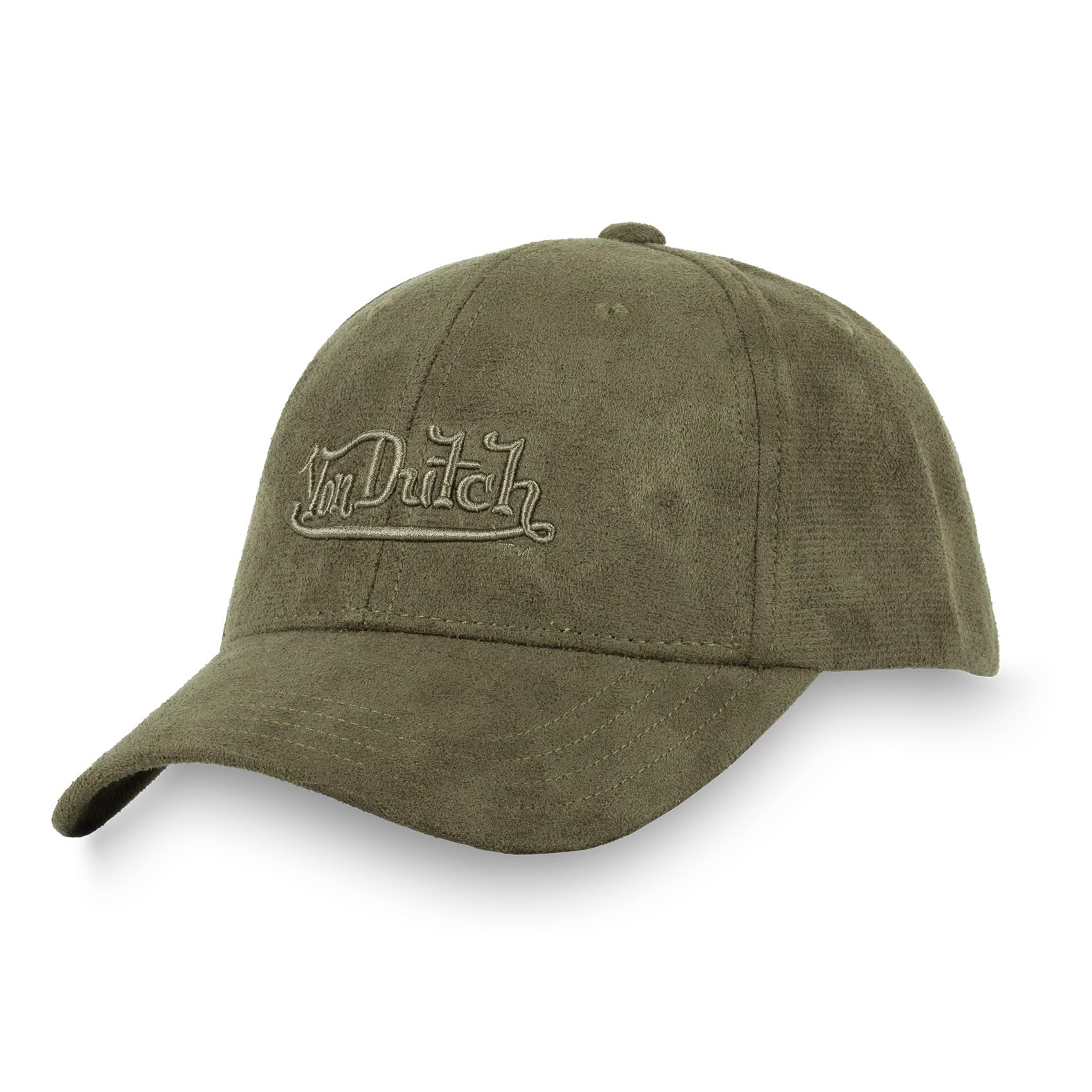 Von Dutch Unisex Khaki Men's & Women's Cap, Suede Baseball Cap, Adjustable, One Size