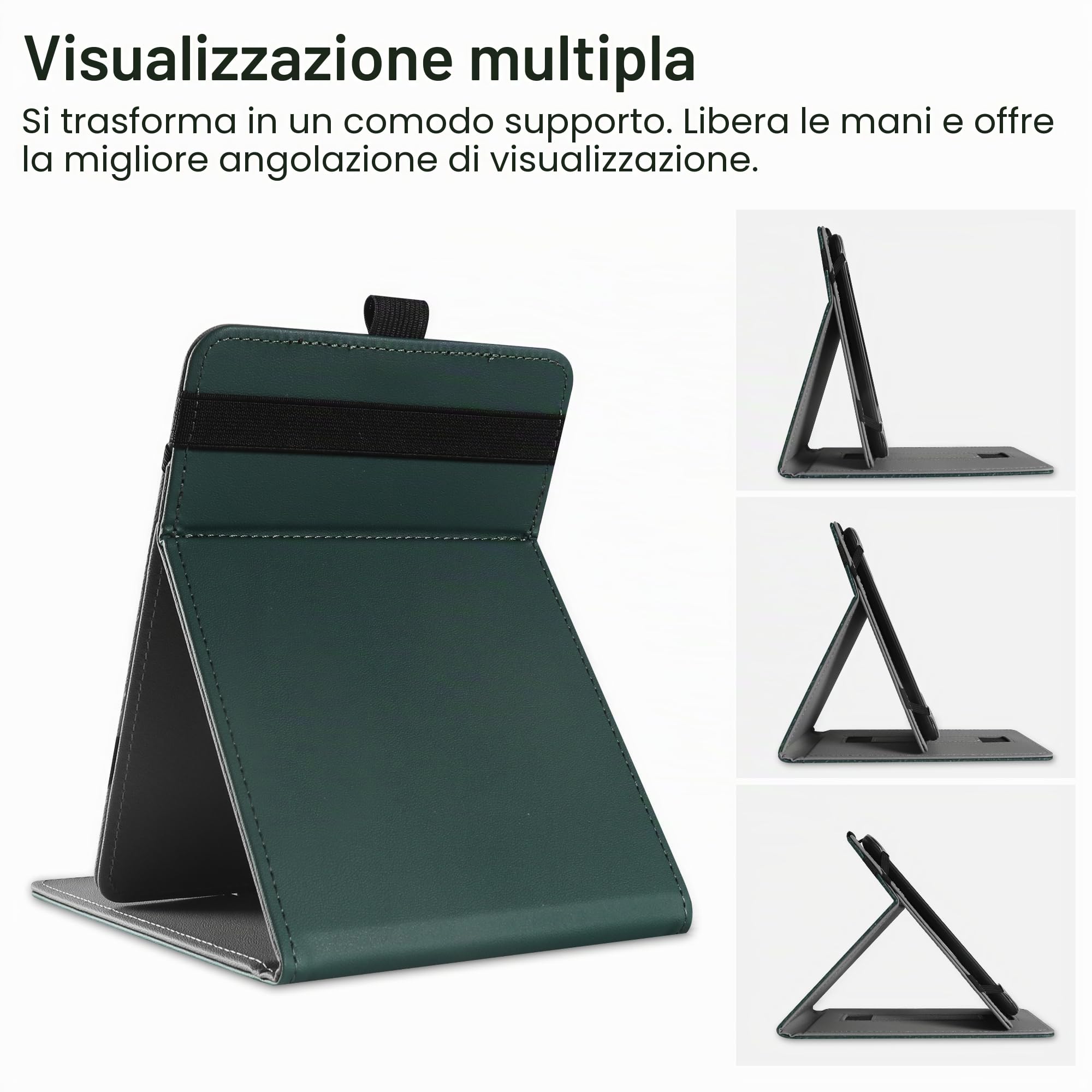 VOVIPO Custodia universale per 6 6.8 7 pollici Kindle Paperwhite/Colorsoft eReaders, Stand Cover con cinturino compatibile con Kindle/Kobo/Tolino/Pocketbook/Sony - Menta