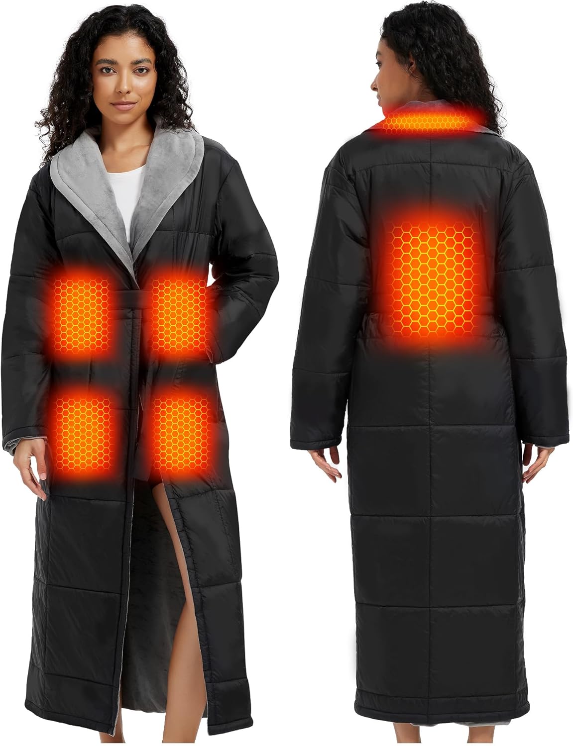 CYCYHEAT Heated Robe Battery Operated - Men and Women Heated Blanket, Upgraded 20000mAh 7.4V Battery