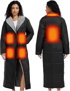 Gingerbread Heated Robe 20000mAh 7.4V Heated Robe for Men and Women – Battery Operated Heated ...
