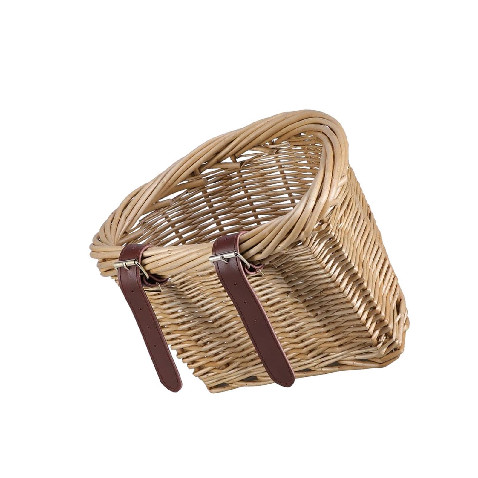 BNF®Wicker Woven Bike Basket for Kids Bicycle Front Basket for Children Shopping|Sporting Goods | Cycling | Bicycle Accessories |1 Kids Bike Basket-image-47