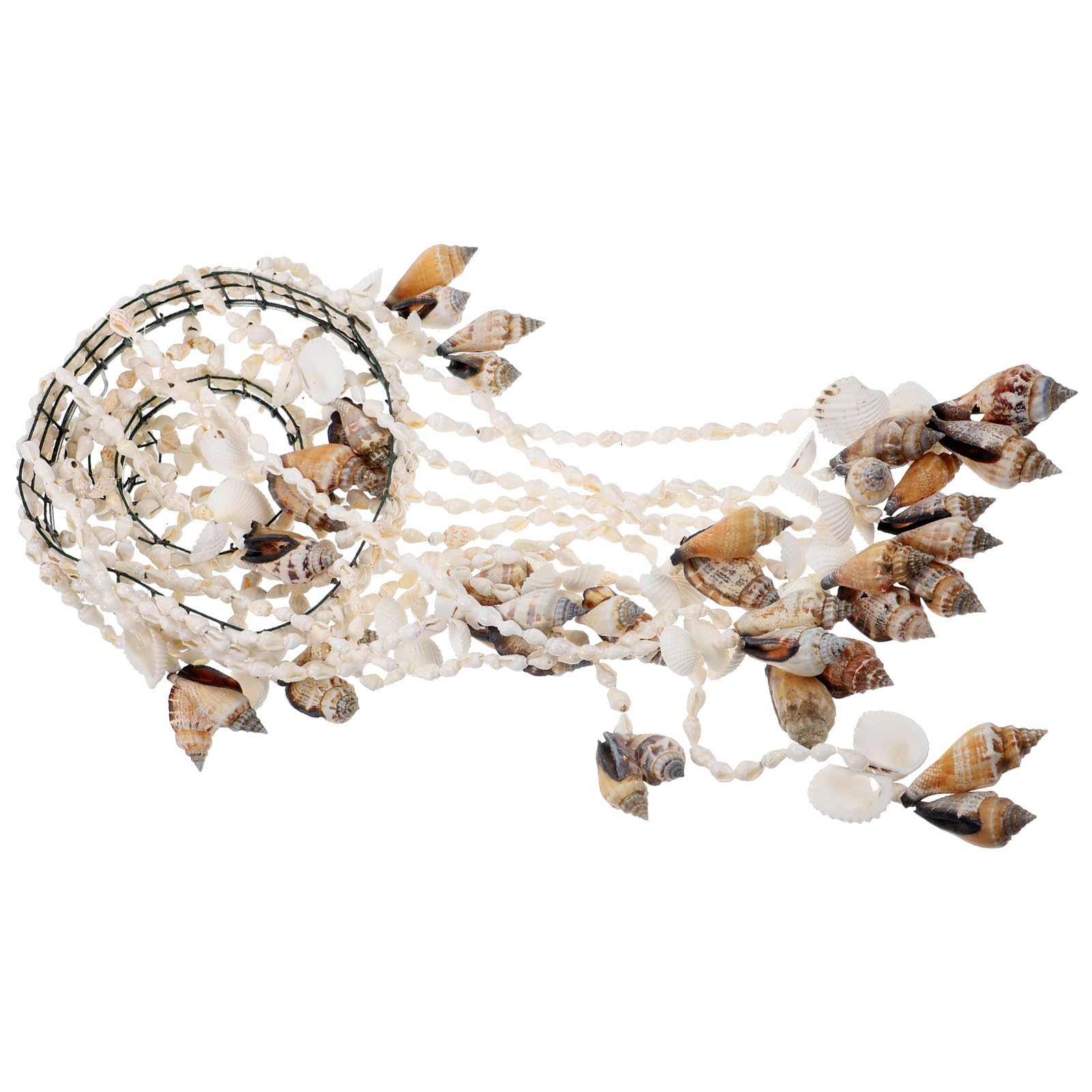Carillon éolien en coquillages naturels de 23.62 pouces pour jardin